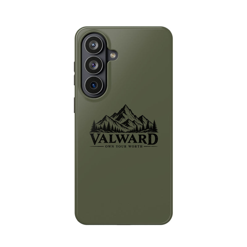 Rugged Magnetic Phone Case — 'Valward' Mountain Logo, Impact-Resistant Protective Cover