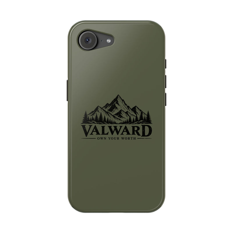 Rugged Magnetic Phone Case — 'Valward' Mountain Logo, Impact-Resistant Protective Cover