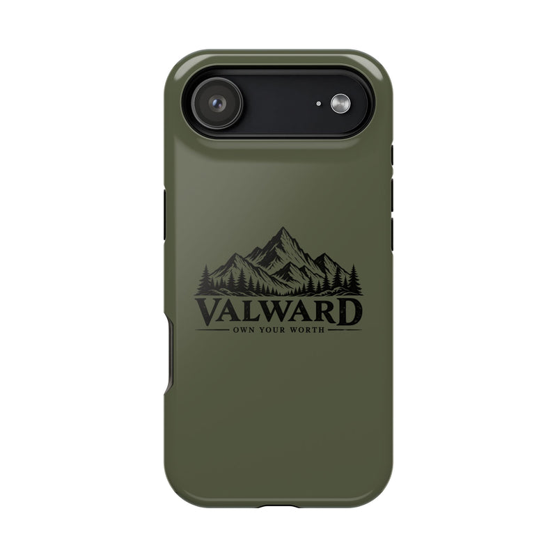 Rugged Magnetic Phone Case — 'Valward' Mountain Logo, Impact-Resistant Protective Cover