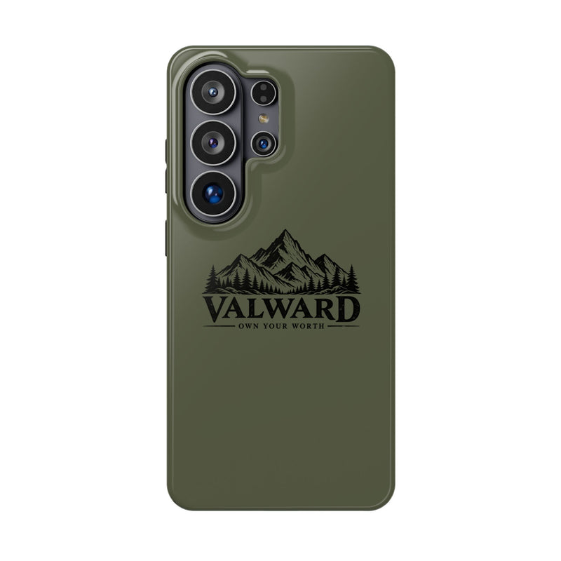 Rugged Magnetic Phone Case — 'Valward' Mountain Logo, Impact-Resistant Protective Cover